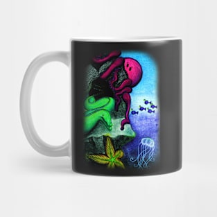 Eel, Octopus and Jellyfish Under the Sea Mug